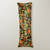 Pompoen, Squash Herfst Oogst Body Kussen (Voorkant Verticaal)