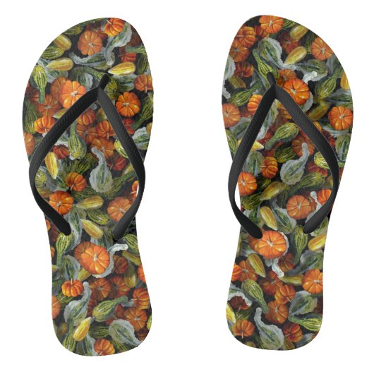 Pompoen, Squash Herfst Oogst Flip Flops (Voetbed)