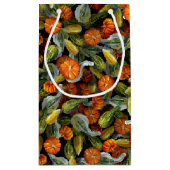 Pompoen, Squash Herfst Oogst Gift Bags Klein Cadeauzakje (Achterkant)