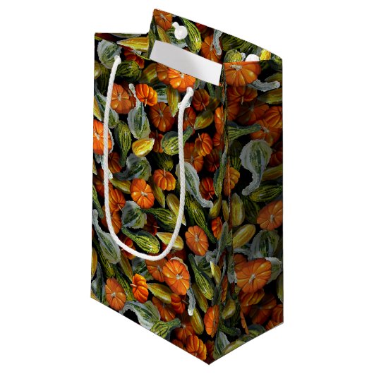 Pompoen, Squash Herfst Oogst Gift Bags Klein Cadeauzakje (Voorkant Gekanteld)