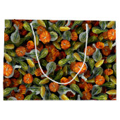 Pompoen, Squash Herfst Oogst Grote Gift Bag Groot Cadeauzakje (Achterkant)