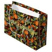 Pompoen, Squash Herfst Oogst Grote Gift Bag Groot Cadeauzakje (Voorkant Gekanteld)