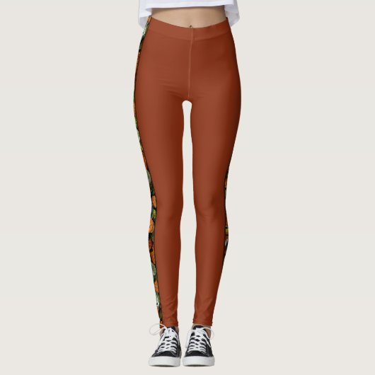 Pompoen, Squash Herfst Oogst Leggings (Voorkant)