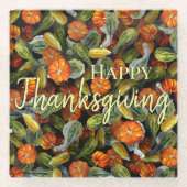 Pompoen, Squash Herfst Oogst Onderzetters (Voorkant)