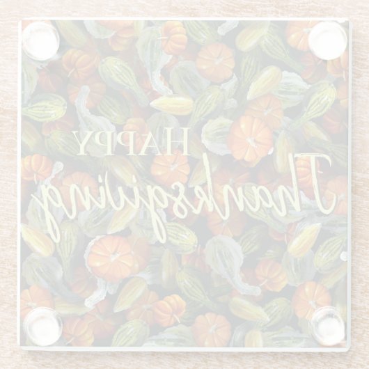 Pompoen, Squash Herfst Oogst Onderzetters (Achterkant)