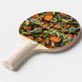 Pompoen, Squash Herfst Oogst Ping Pong Paddle Tafeltennisbatje (Voorkant Gekanteld)