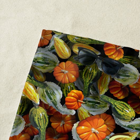 Pompoen, Squash Herfst Oogst Strandlaken (In situ)