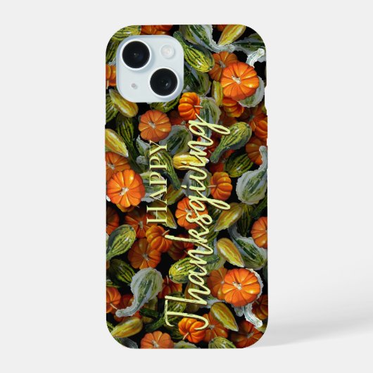 Pompoen, Squash Herfst Oogst Telefoonhoesje iPhone 15 Case (Achterkant)