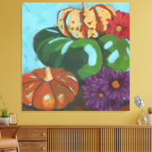 Pompoen stapel canvas afdruk (Insitu (Woonkamer))