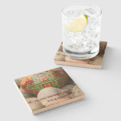 pompoen stenen onderzetter (Zijkant)