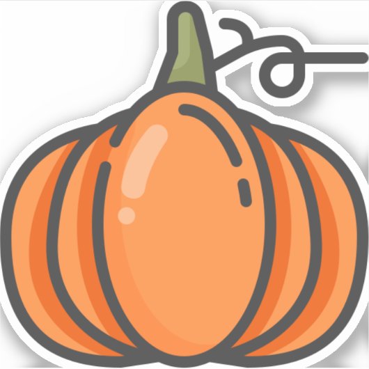 pompoen sticker (Voorkant)