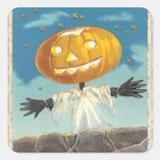  pompoen sticker Halloween (Voorkant)