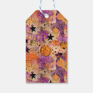 Pompoen Stippen Sterren Boho Abstract Patroon Hall Cadeaulabel