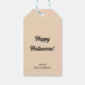 Pompoen Stippen Sterren Boho Abstract Patroon Hall Cadeaulabel (Achterkant)