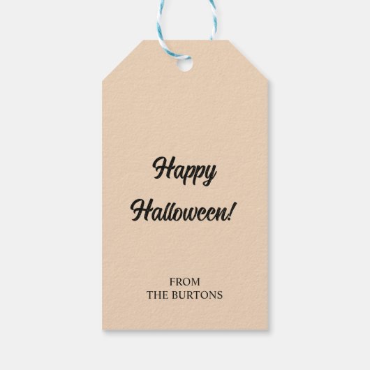 Pompoen Stippen Sterren Boho Abstract Patroon Hall Cadeaulabel (Achterkant)