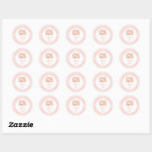 Pompoen Strik Das Gingham Dank Je Ronde Sticker (Vel)