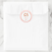 Pompoen Strik Das Gingham Dank Je Ronde Sticker (Tas)