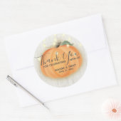 Pompoen String Lights Rustiek Dank u Ronde Sticker (Envelop)