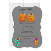 Pompoen Suiker Schedel Halloween Feest Uitnodiging