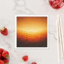 Pompoen Sunset Herfst Gradient Decoupage Servetten