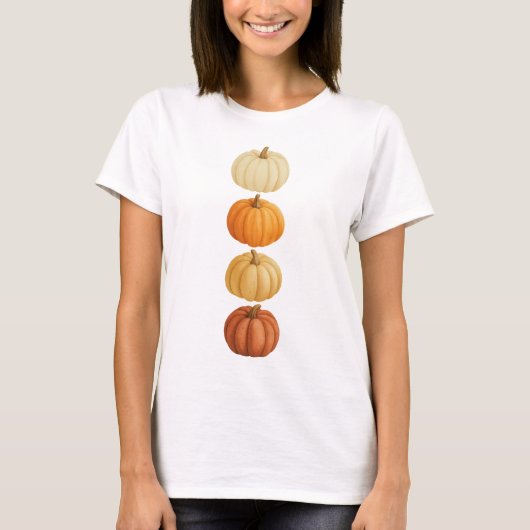 Pompoen T-shirt – Gezellig Herfst Herfst Oogst T-s (Voorkant)