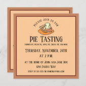pompoen taart a la mode uitnodiging (Voorkant / Achterkant)