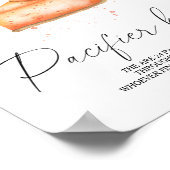 Pompoen taart baby shower spel - fopspeen jacht poster (Hoek)