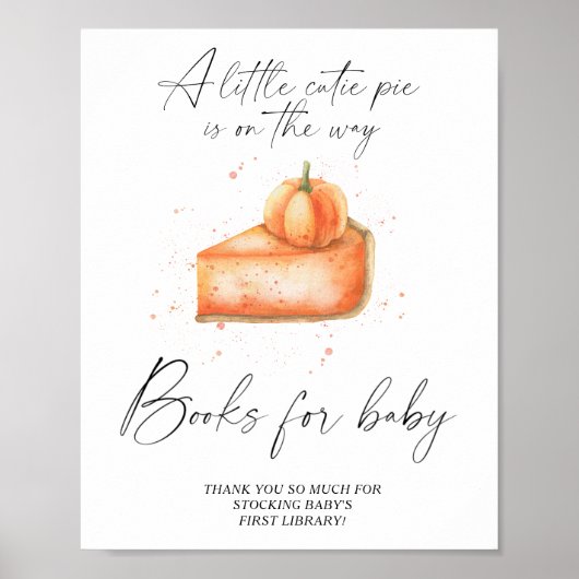 Pompoen taart herfst boeken voor baby poster (Voorkant)