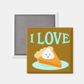 Pompoen taart liefde magneet (Voorkant / Achterkant)