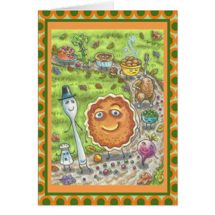 POMPOEN TAART PARADE THANKSGIVING KAART Vers