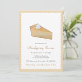 Pompoen taart Thanksgiving of vriendenGiving Dinne Kaart (Staand voorkant)