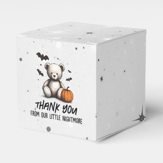 Pompoen Teddy Baby shower Bedankdoosjes (Voorkant Zijde)