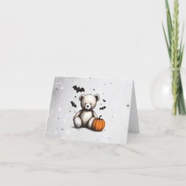 Pompoen Teddy Baby shower Bedankkaart