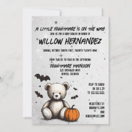 Pompoen Teddy Baby shower Invitation Kaart