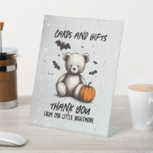 Pompoen Teddy Baby shower Reclamebord Met Voetstuk (Insitu)