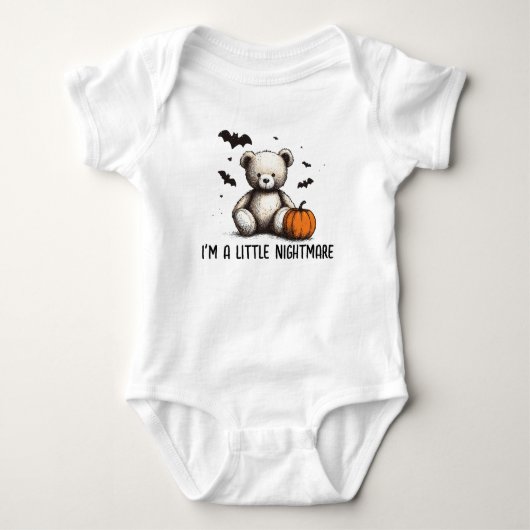 Pompoen Teddy Baby shower Romper (Voorkant)