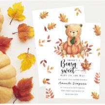Pompoen Teddy Bear Herfst Baby shower