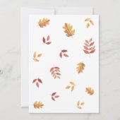 Pompoen Teddybeer Herfst Babyshower Kaart (Achterkant)