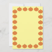 Pompoen Tekening Rand Lege Aangepaste Tekst Kaart (Voorkant)