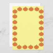 Pompoen Tekening Rand Lege Aangepaste Tekst Kaart (Voorkant / Achterkant)