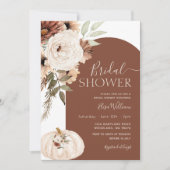 Pompoen Terracotta Arch Bloemen Boho Vrijgezellenf Kaart (Voorkant)