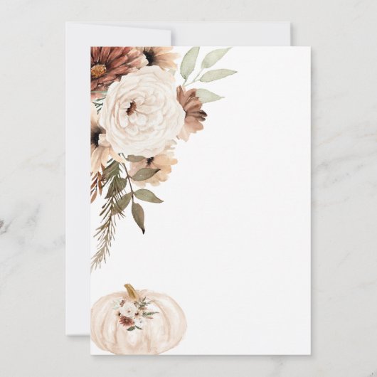 Pompoen Terracotta Arch Bloemen Boho Vrijgezellenf Kaart (Achterkant)