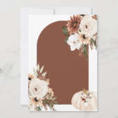 Pompoen Terracotta Arch Pampas Grass Baby shower Kaart (Achterkant)