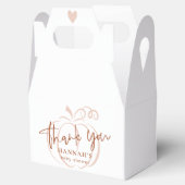 Pompoen Terracotta Boheemse Aardse Baby shower Bedankdoosjes (Geopend)