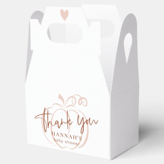 Pompoen Terracotta Boheemse Aardse Baby shower Bedankdoosjes (Geopend)