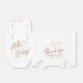 Pompoen Terracotta Boheemse Aardse Baby shower Bedankdoosjes (Uitgevouwen)