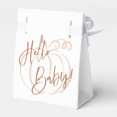 Pompoen Terracotta Boheemse Aardse Baby shower Bedankdoosjes (Achterkant)