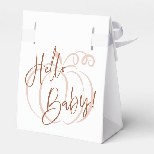 Pompoen Terracotta Boheemse Aardse Baby shower Bedankdoosjes (Achterkant)