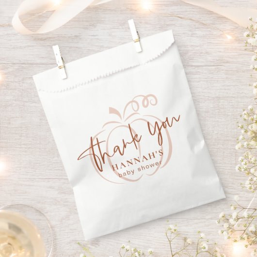 Pompoen Terracotta Boheemse Aardse Baby shower Bedankzakje (Geknipt)