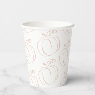 Pompoen Terracotta Boheemse Aardse Baby shower Papieren Bekers